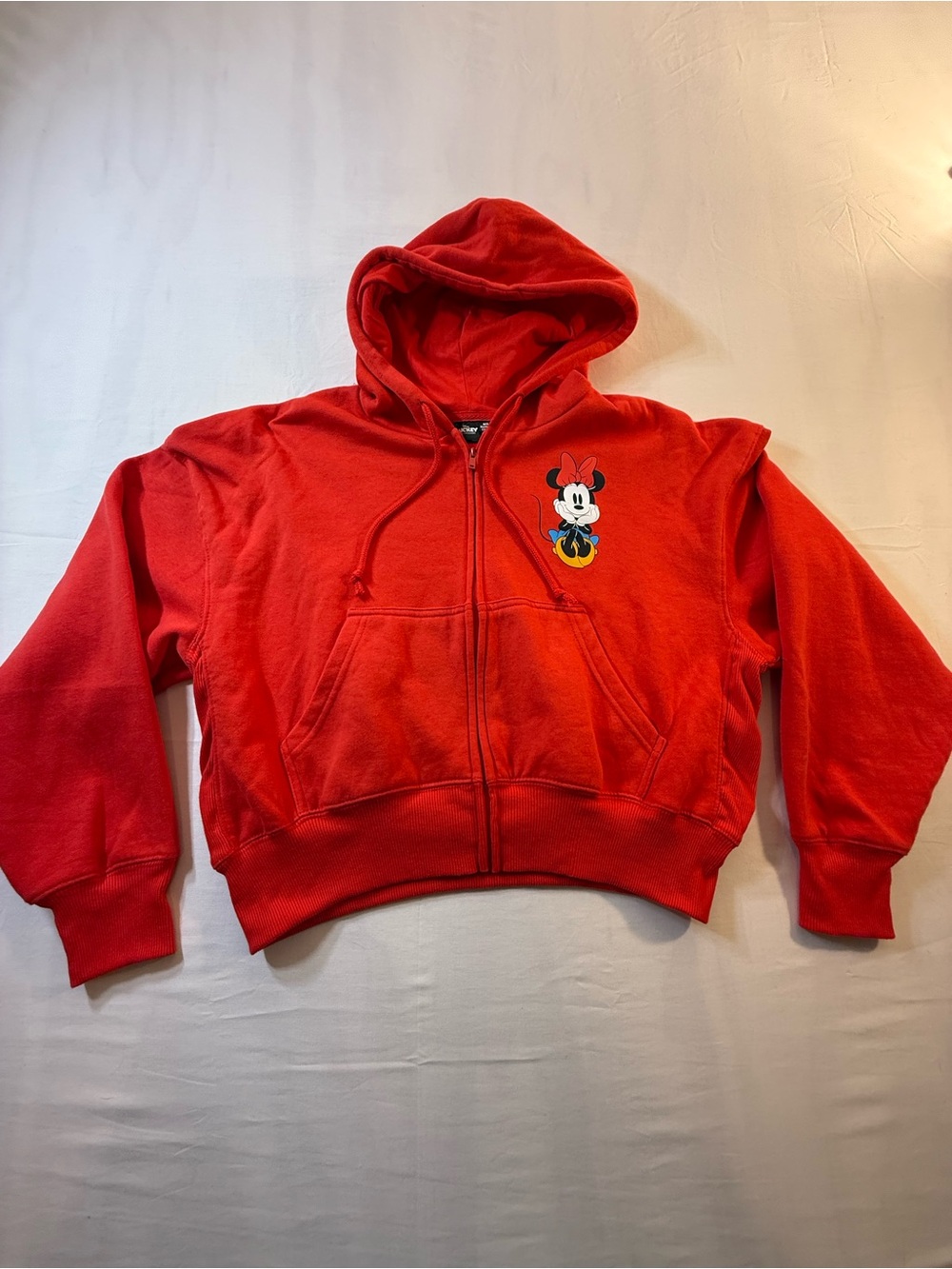 Ladies Disney Red Minnie Mouse Full-Zip Hoodie